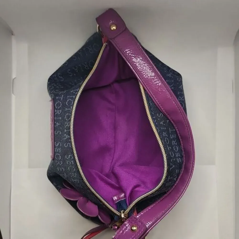 Victoria Secret With Love Vintage Denim Hobo Bag‎ Womens Purse Shoulder Bag